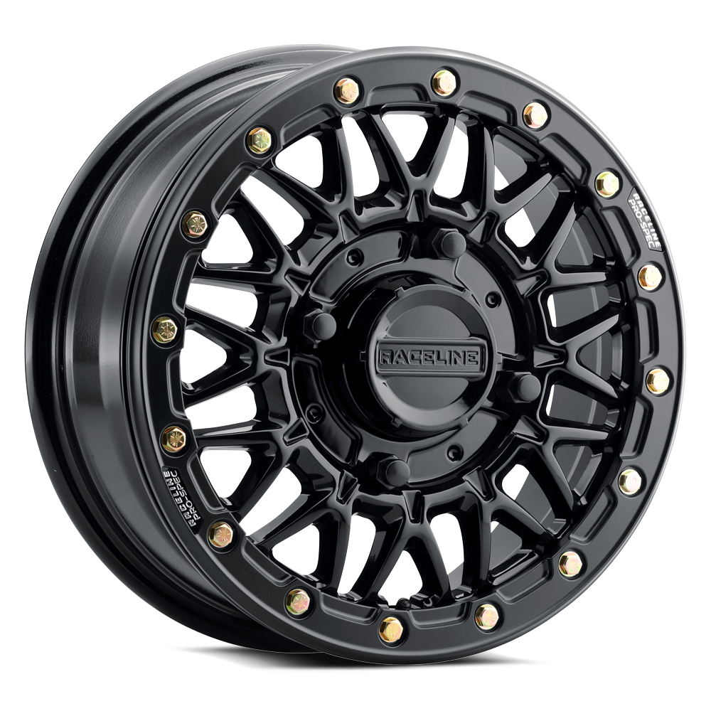 Raceline A15GB Omega Beadlock Black UTV Wheel 15x8 4x156 0mm (A15GB-58056-00)
