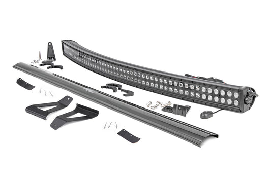 Rough Country LED Light Kit | Windshield Mount | 50" BLK Dual Row | Jeep Cherokee XJ (84-01)