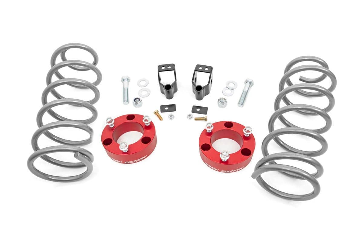 Rough Country 3 Inch Lift Kit | X-REAS | RR Springs | Red | Toyota 4Runner 4WD (2003-2009)