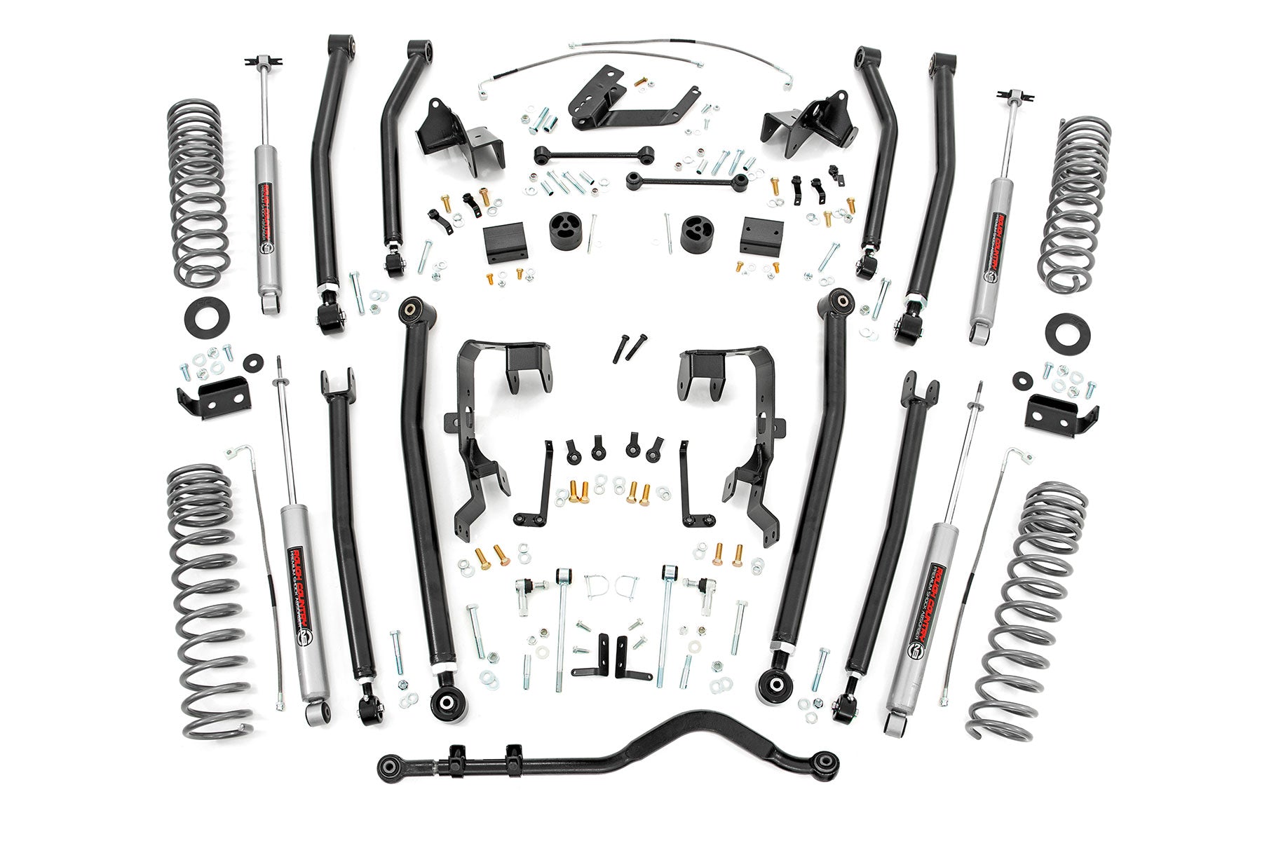 Rough Country 4 Inch Lift Kit | Long Arm | Jeep Wrangler Unlimited 2WD/4WD (2007-2011)