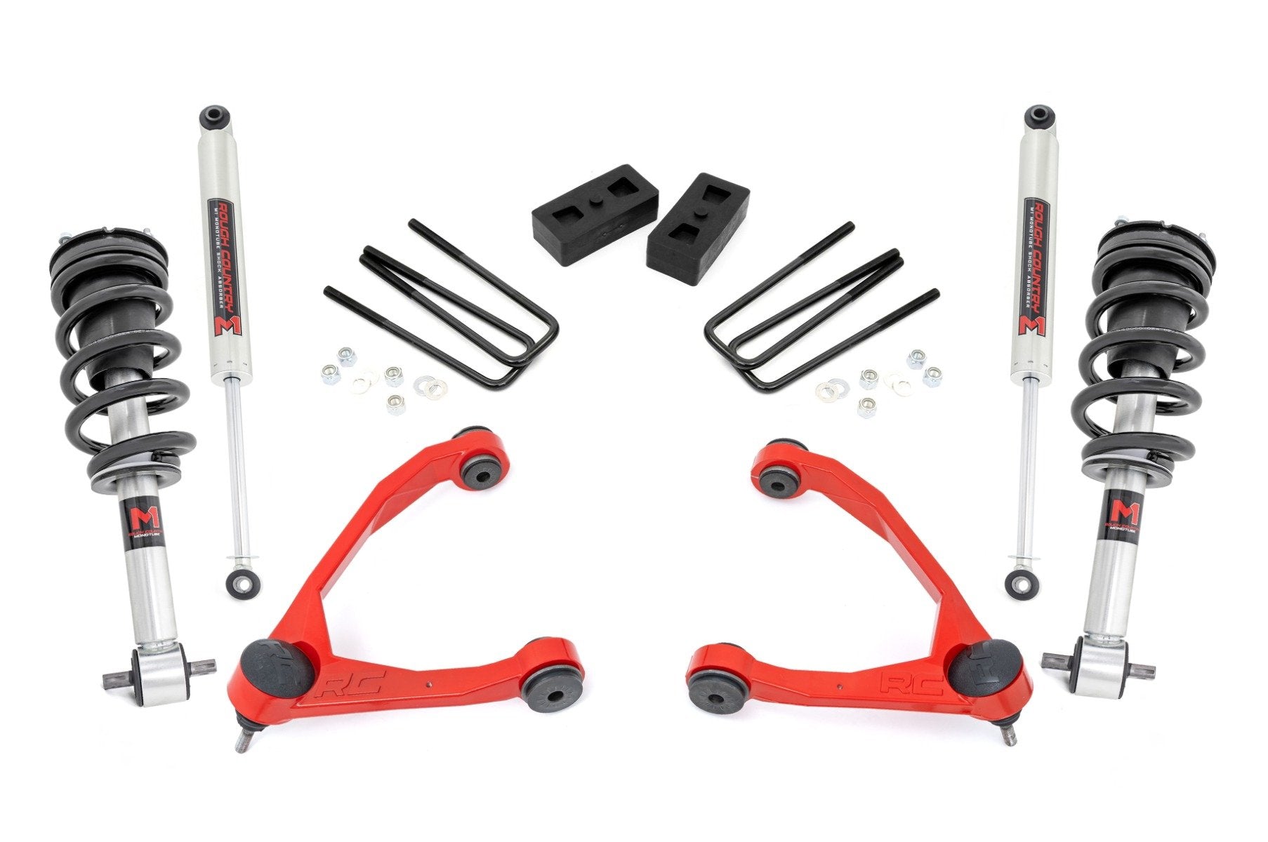 Rough Country 3.5 Inch Lift Kit | Cast Steel | M1 Strut | | Chevy/GMC 1500 (14-16)
