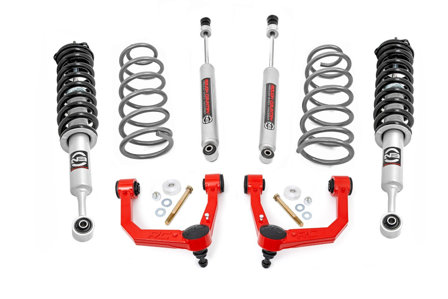 Rough Country 3 Inch Lift Kit | Upper Control Arms | RR Coils | N3 Struts | Toyota 4Runner (10-23)