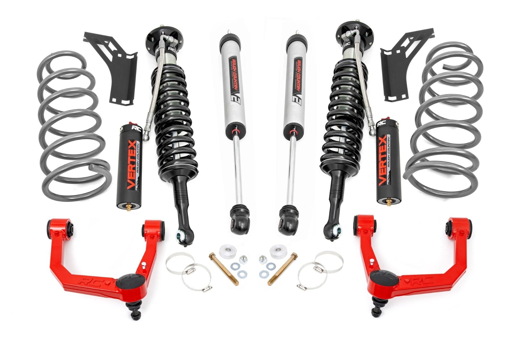 Rough Country 3 Inch Lift Kit | Upper Control Arms | RR Coils | Vertex/V2 | Toyota 4Runner (10-24)