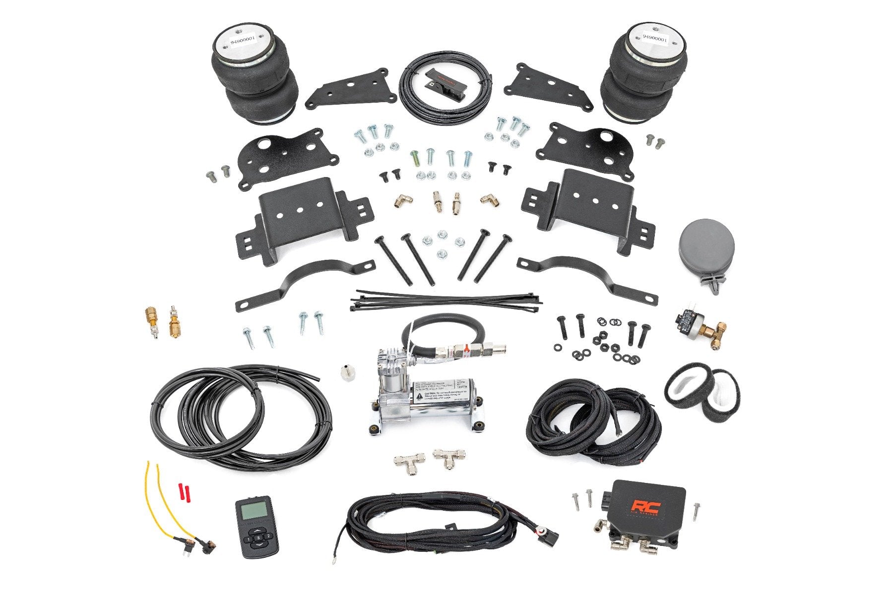 Lsd Spring Loader Rough Country Air Spring Kit w/ Air Compressor & Wireless Remote for 2 ...