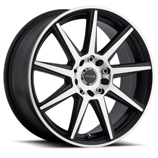 Raceline 144M Storm Machined Wheel 18x7.5 5x100/5x114.3 +42mm (144M-87589+42)