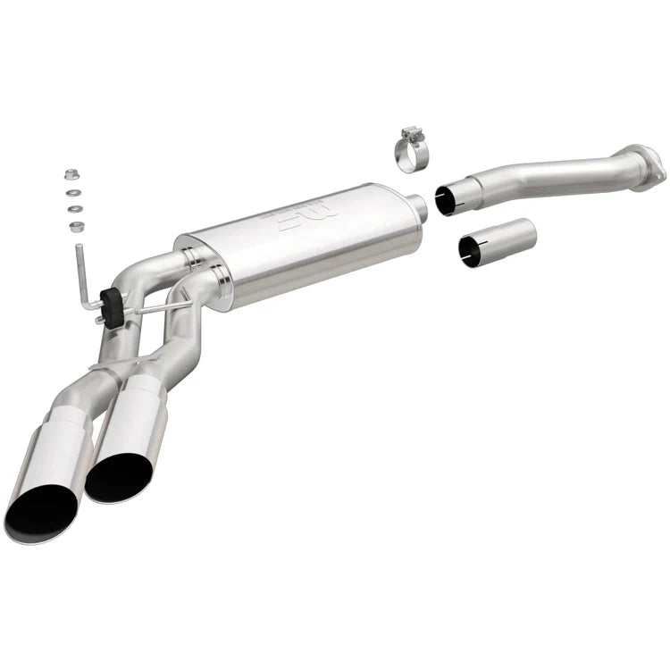 MagnaFlow 11-13 Ford F-150 Pickup Dual Same Side Before P/S Rear Tire Stainless CatBack Perf Exhaust (15101)