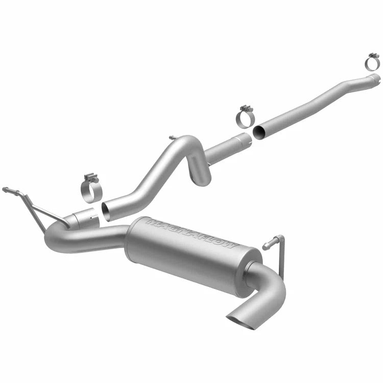 MagnaFlow 12-14 Jeep Wrangler 4dr Single Straight Rear P/S Exit Stainless C/B Performance Exhaust (15117)