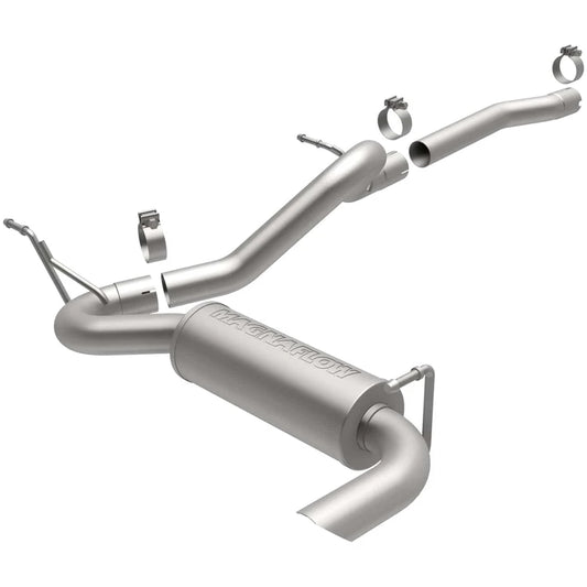 MagnaFlow 12-14 Jeep Wrangler 3.6L Single Straight Rear P/S Exit Stainless C/b Perf Exhaust-Comp (15118)