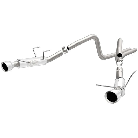 Magnaflow 2014 Ford Mustang V6 3.7L Comp Series Dual Split Rear Polished Stainless C/B Perf Exhaust (15245)