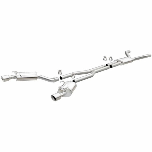 MagnaFlow Cat-Back Stainless Dual Split Rear Exit 4in Polished Tips 11-15 Chevy Camaro 3.6L V6 (15353)