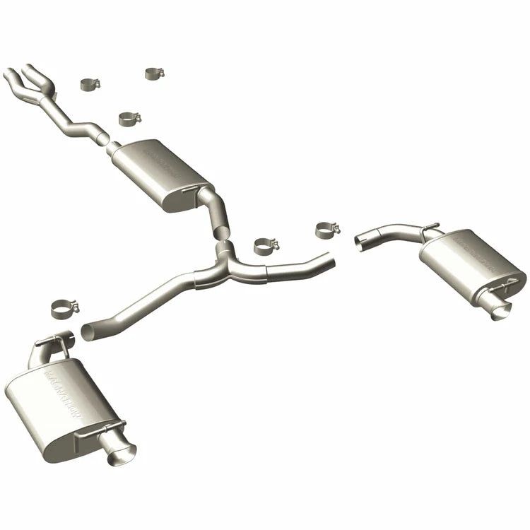 MagnaFlow 11-12 Dodge Charger V6 3.6L Dual Split Rear Exit Stainless Cat-Back Performance Exhaust (15492)