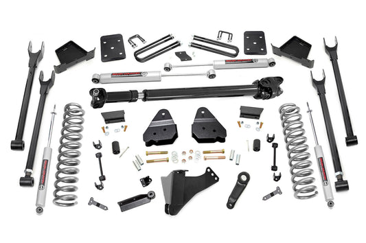 Rough Country 6 Inch Lift Kit | Diesel | 4-Link | FR D/S | Ford F-250/F-350 Super Duty (17-22)