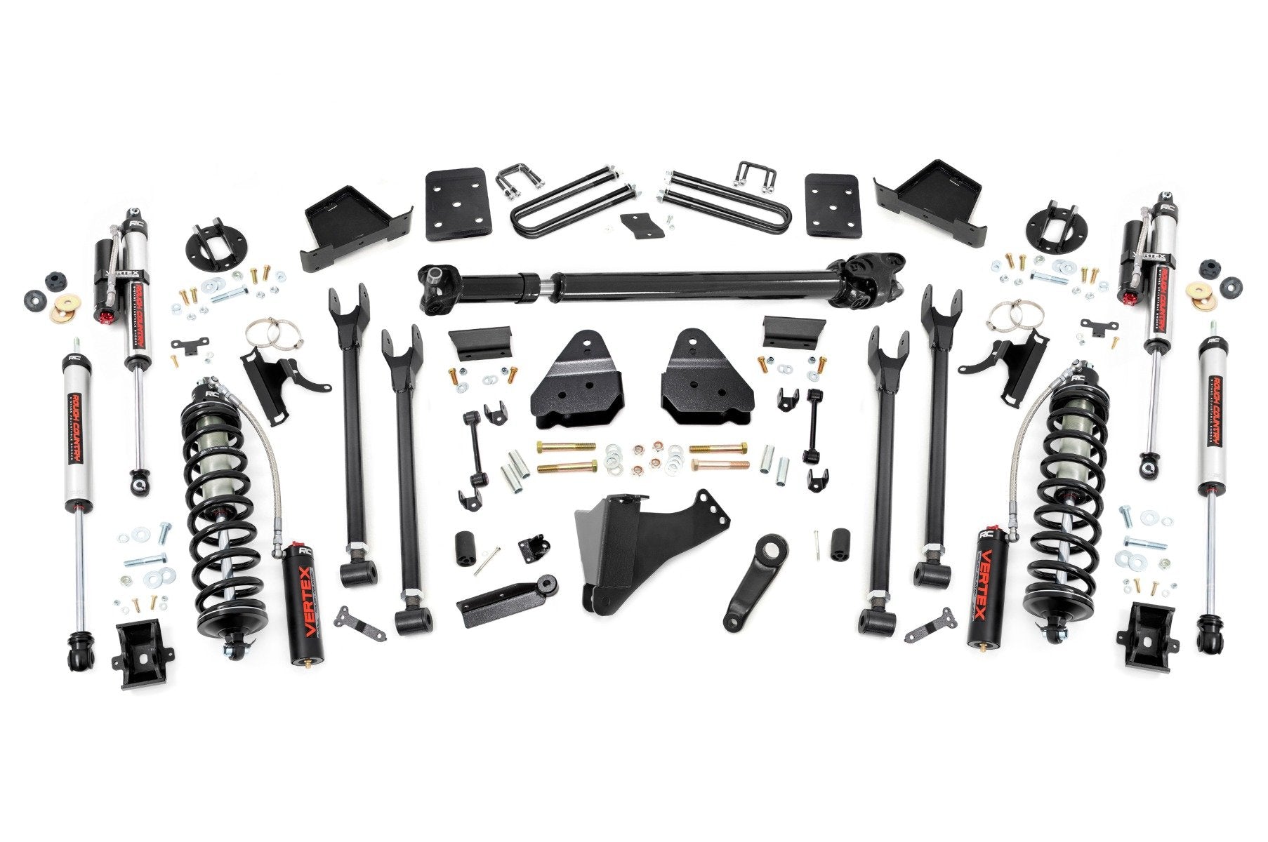 Rough Country 6 Inch Lift Kit  |  4-Link  |  No OVLD  |  D/S  |  C/O Vertex | Ford F-250/F-350 Super Duty (17-22)