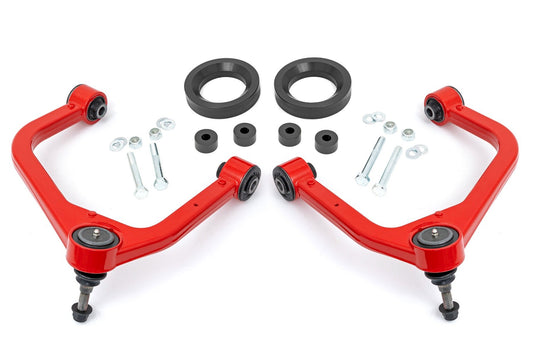 Rough Country 1.75 Inch Leveling Kit | Forged Red UCA | AT4 | GMC Sierra 1500 4WD (19-24)