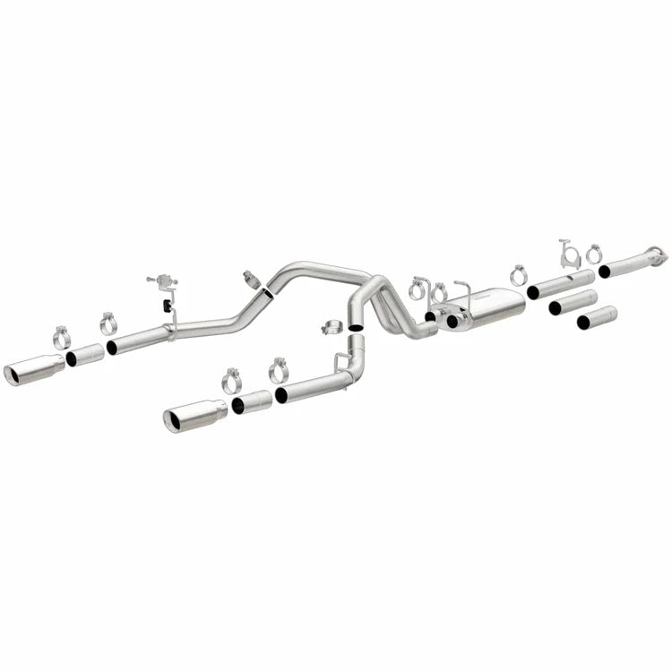 MagnaFlow Stainless Cat-Back Exhaust 2015 Chevy Silverado 2500HD 6.0L Dual Split Rear Exit 4in (19027)