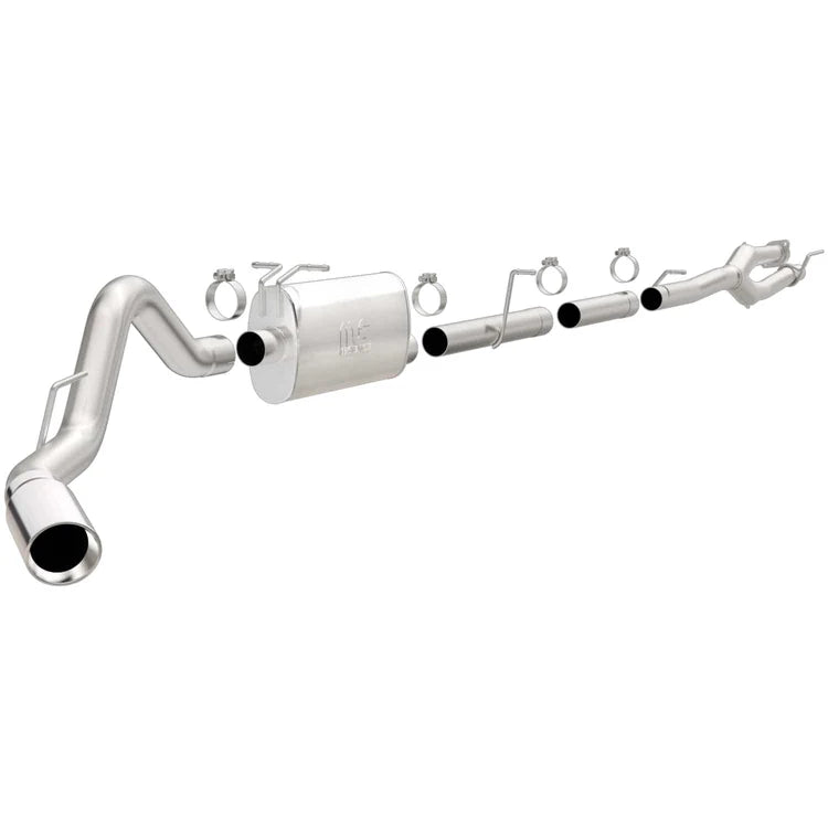MagnaFlow Sys C/B 11-15 Ford Super Duty F250 6.2L EC CC, SS 3.5in Single Rear Pass Side Ext 5in Tip (19174)
