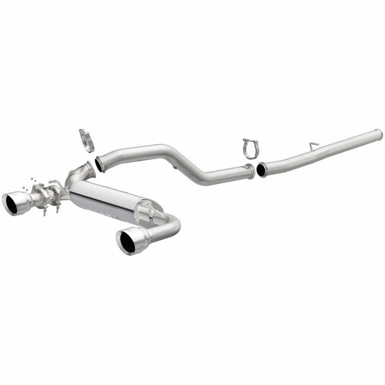 MagnaFlow CatBack 16-17 Ford Focus RS 2.3L Race Series Dual Exit Polished Stainless Exhaust (19363)
