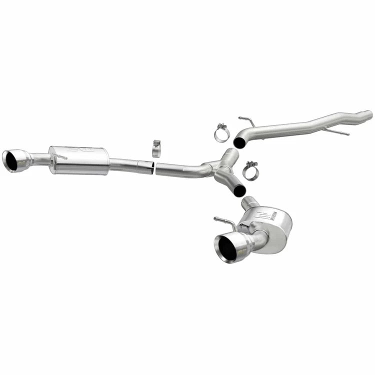 MagnaFlow CatBack 18-19 Audi A5 Dual Exit Polished Stainless Exhaust - 3in Main Piping Diameter (19390)