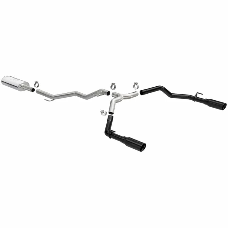 MagnaFlow 2020 Jeep Gladiator 3in Street Series Dual Split Exit SS Cat-Back Exhaust w/Black Tips (19487)