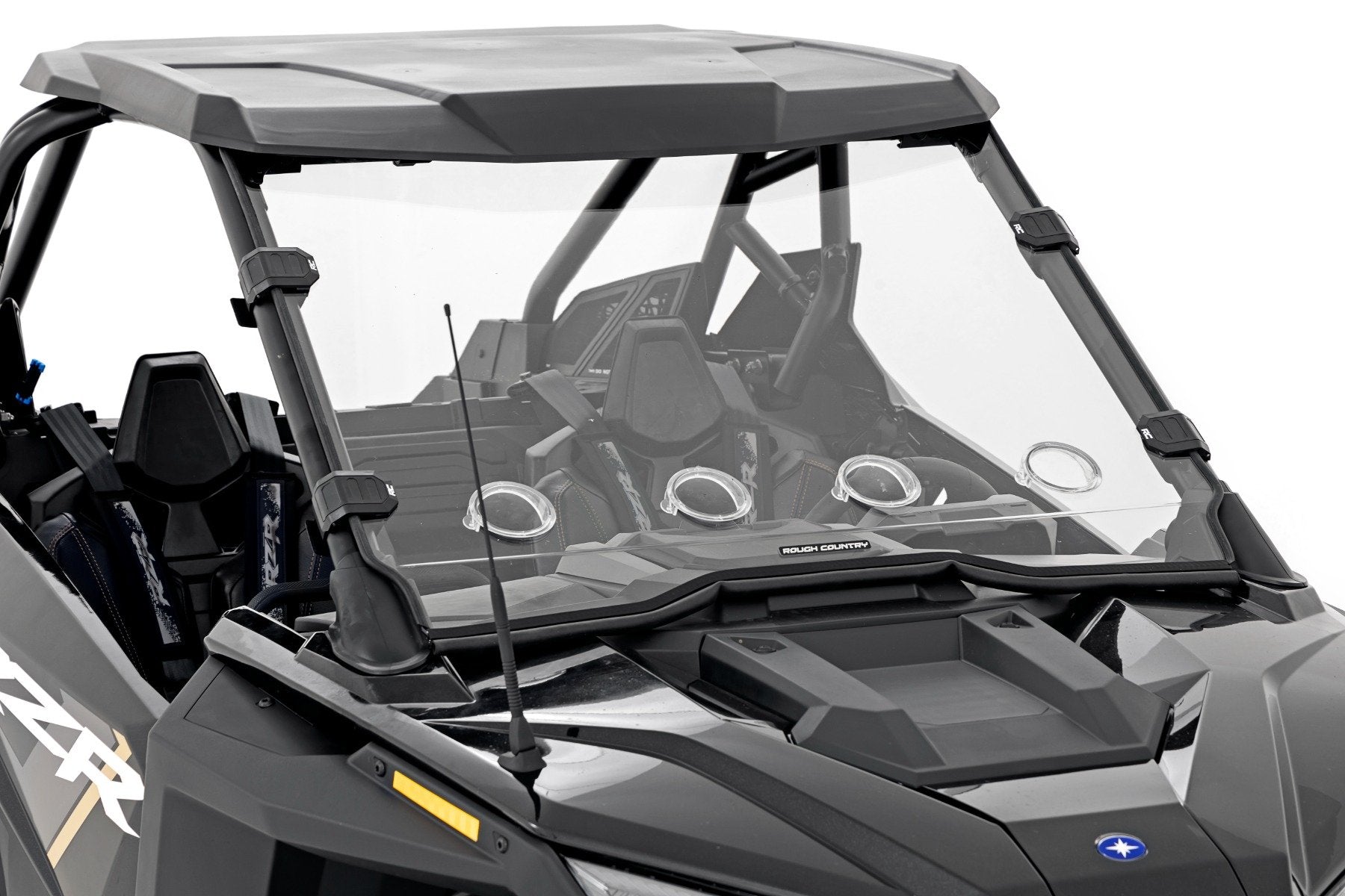 Rough Country Vented Full Windshield | Scratch Resistant | Polaris RZR Turbo R