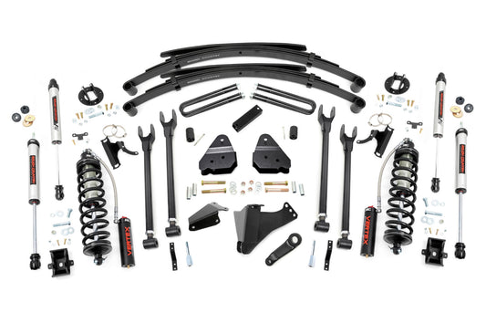 Rough Country 6 Inch Lift Kit  |  Gas  |  4 Link  |  RR Spring  |  C/O V2 | Ford F-250/F-350 Super Duty (05-07)