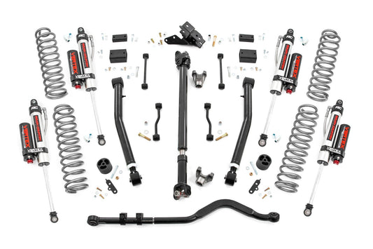 Rough Country 3.5 Inch Lift Kit | Adj Lower | FR D/S | Vertex | Jeep Wrangler Unlimited (18-23)