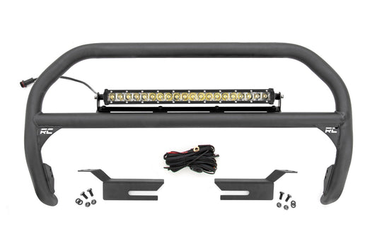 Rough Country Nudge Bar | 20 Inch Chrome Single Row LED | Ford Bronco 4WD (2021-2024)