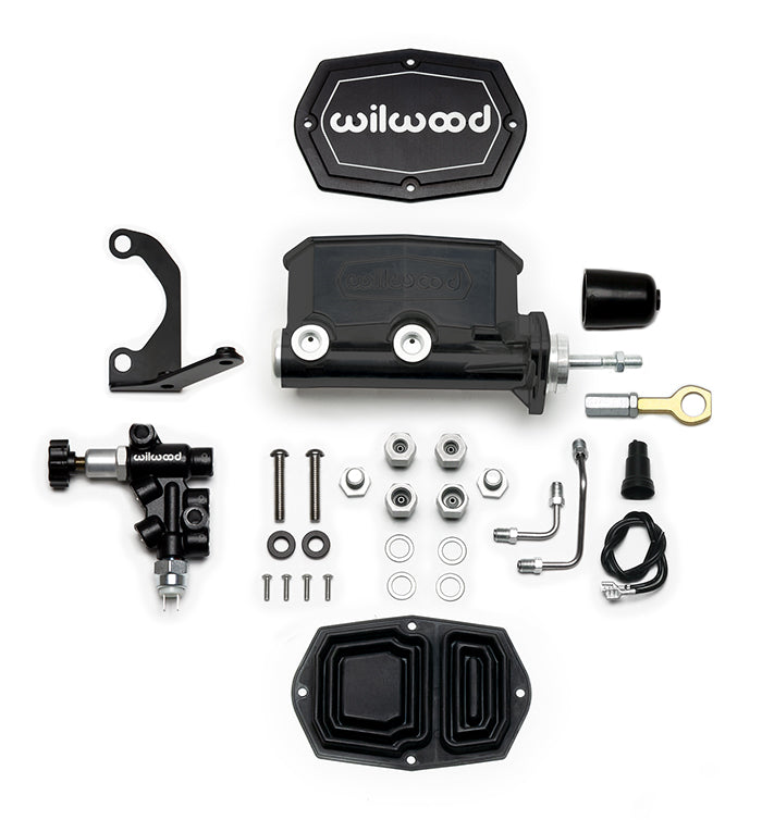 Wilwood Compact Tandem Aluminum Master Cylinder for 1964-1972 Ford Mustang (261-15523-BK)