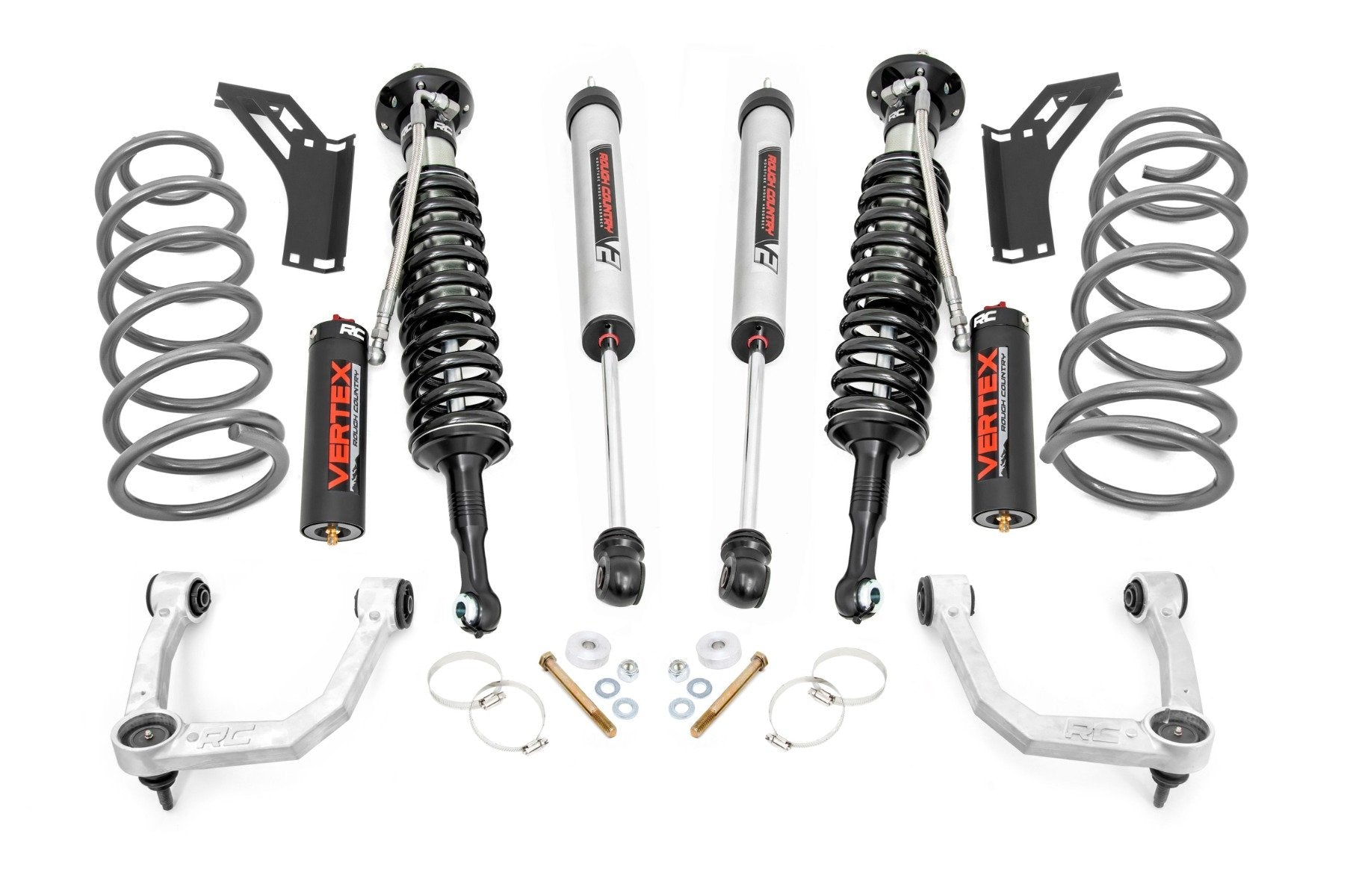Rough Country 3 Inch Lift Kit | Upper Control Arms | RR Coils | Vertex/V2 Struts | Toyota 4Runner (10-24)