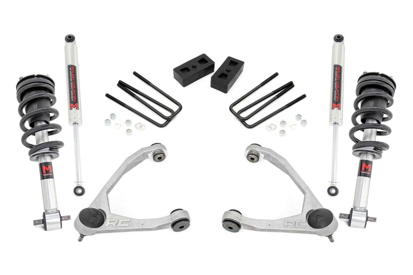 Rough Country 3.5 Inch Lift Kit | Cast Steel | M1 Strut | Chevy/GMC 1500 (07-13)