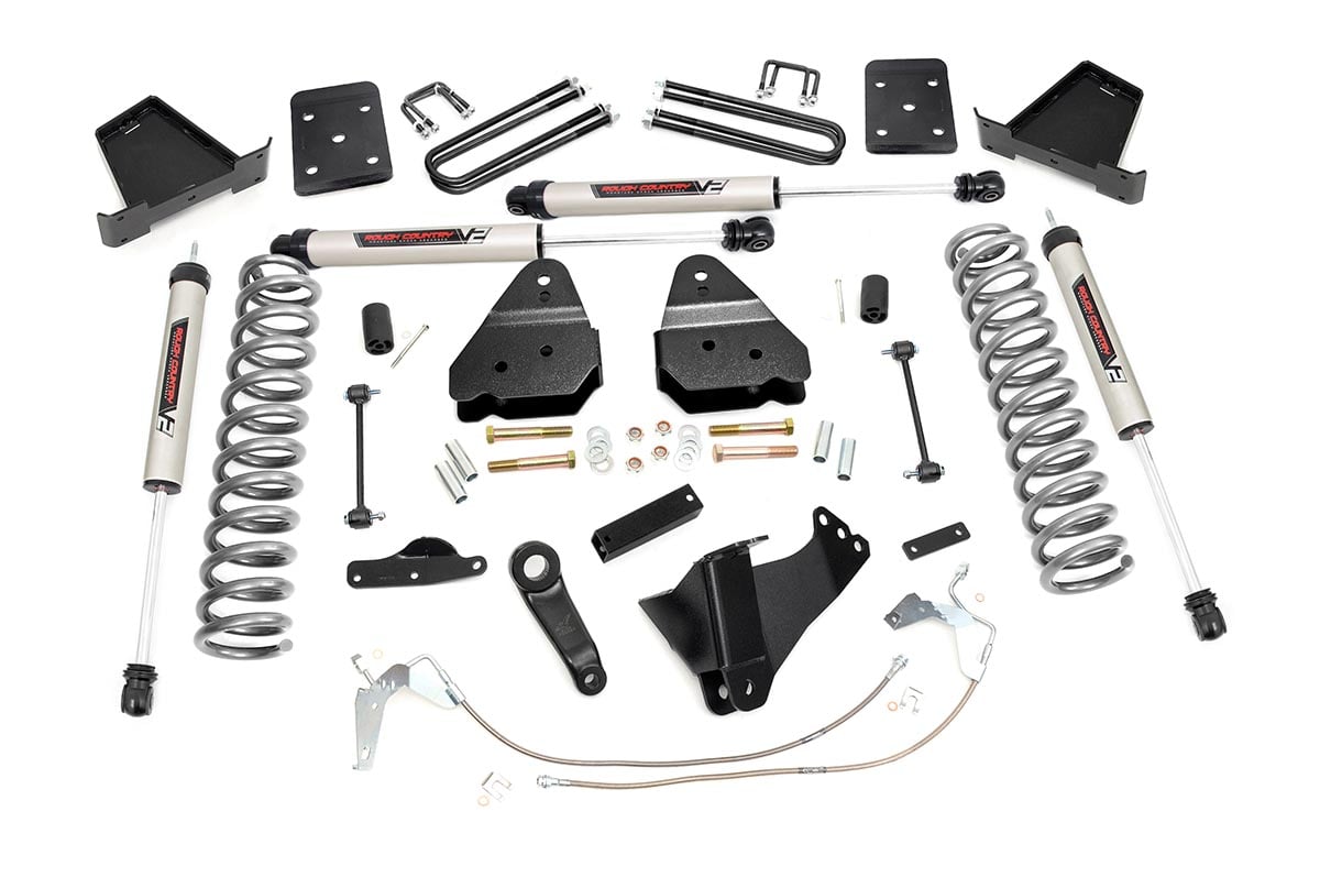 Rough Country 4.5 Inch Lift Kit | W/O Overloads | V2 | Ford F-250/F-350 Super Duty (08-10)