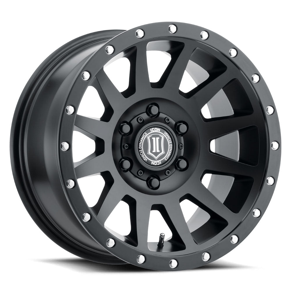 Icon Alloys Compression Satin Black Wheel 20 X 10 / 8 X 6.5 / -19 MM / 4.75" BS (2020108047SB)