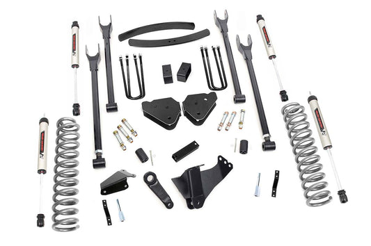 Rough Country 6 Inch Lift Kit | Gas | 4 Link | OVLDS | V2 | Ford F-250/F-350 Super Duty (05-07)