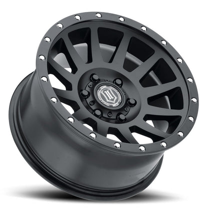 Icon Alloys Compression Satin Black Wheel 20 X 10 / 8 X 6.5 / -19 MM / 4.75" BS (2020108047SB)