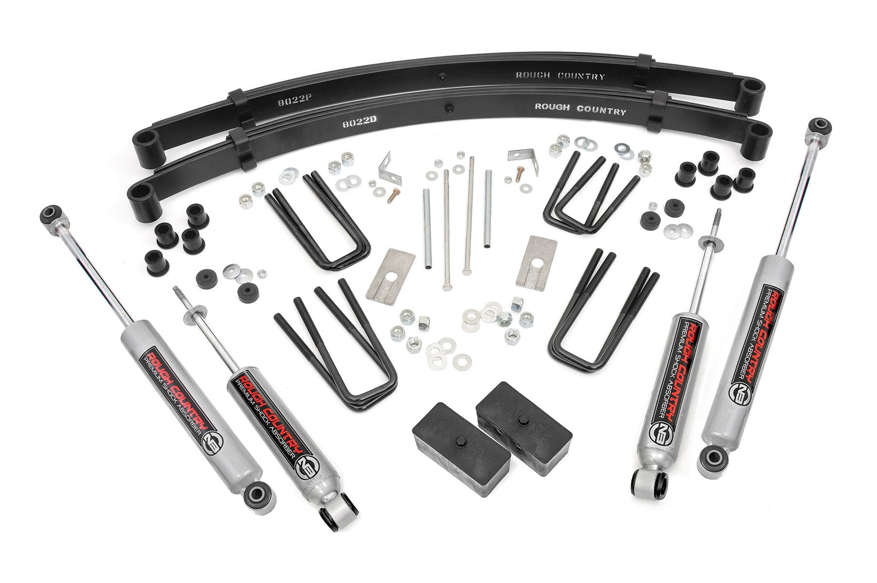 Rough Country 3 inch Lift Kit | Rear Blocks | Toyota Truck 4WD (1984-1985)