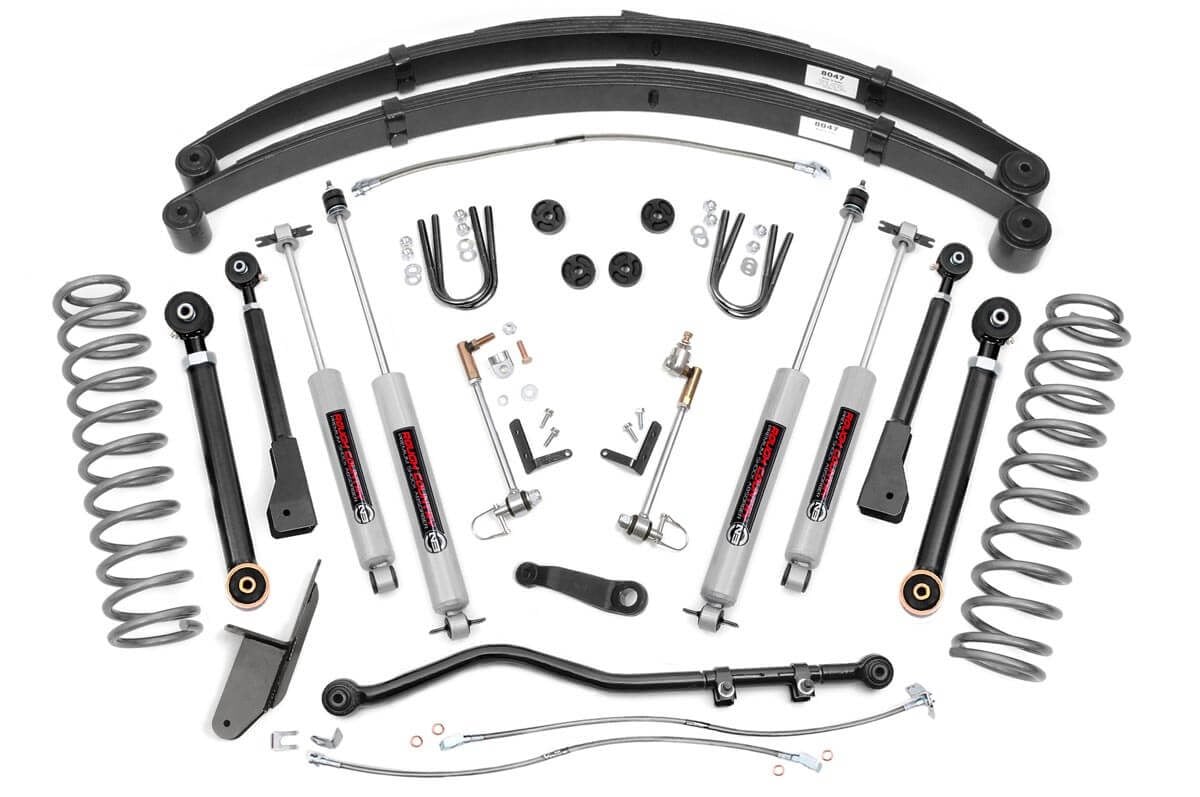 Rough Country 4.5 Inch Lift Kit | RR Springs | X-Series | Jeep Cherokee XJ 2WD/4WD (84-01)