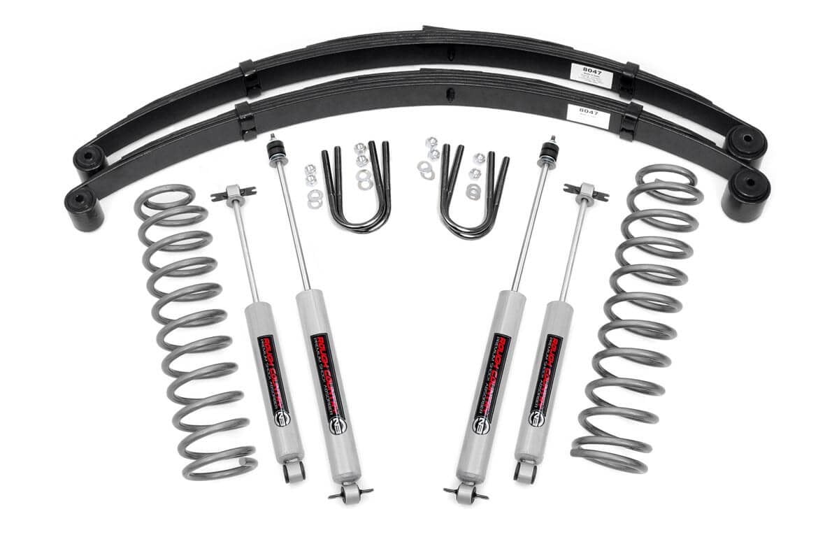 Rough Country 3 Inch Lift Kit | RR Springs | Jeep Cherokee XJ 2WD/4WD (1984-2001)