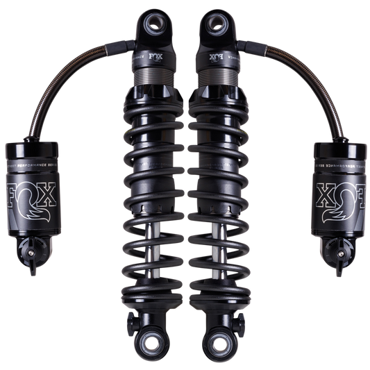 Fox QS3 QSR Remote Resi Rear Shocks for 1984-2026 Harley-Davidson Touring (897-27-310)
