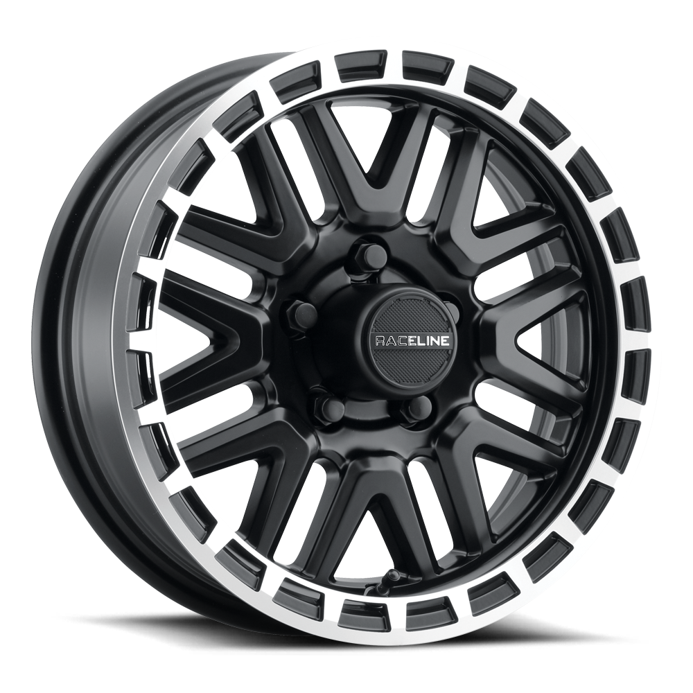 Raceline 953BM Krank Trailer Black Wheel 14x6 5x4.5 0mm (953BM-46012)