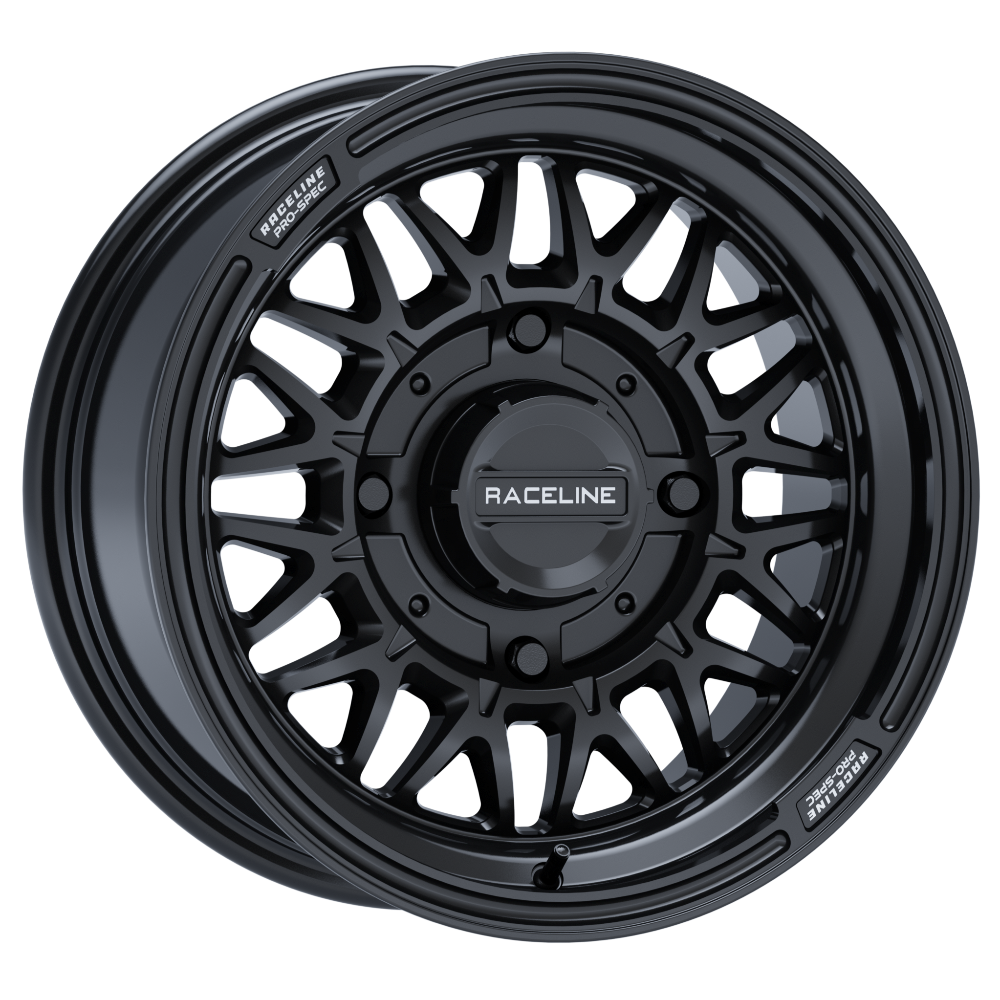 Raceline A13B Omega Black UTV Wheel 15x10 4x156 0mm (A13GB-51056-00)