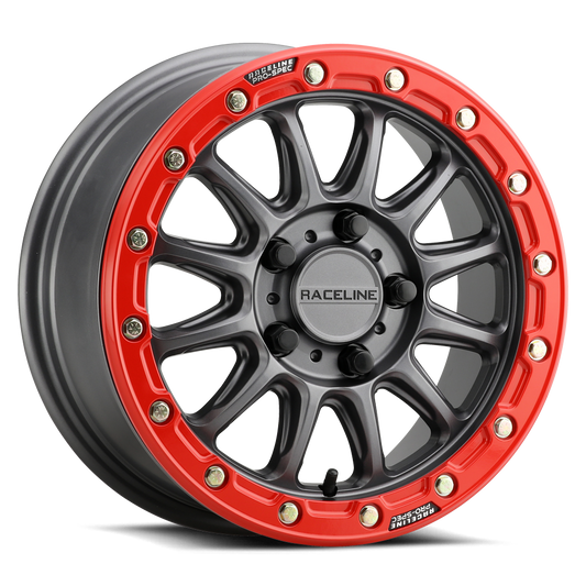 Raceline A14GR Alpha Gunmetal UTV Wheel -15x7 5x114.3 +25mm (A14GR-57012+25)