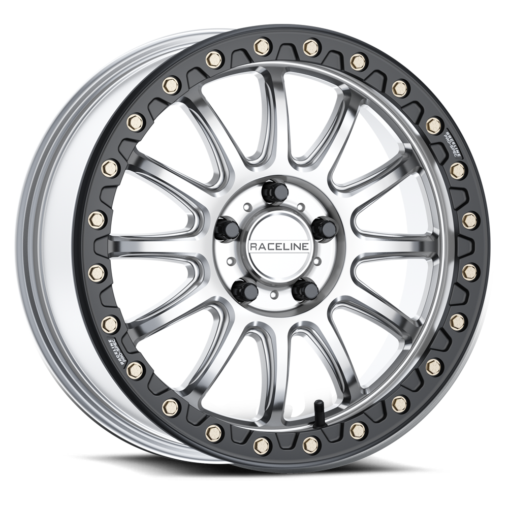Raceline A14SB Alpha Silver UTV Wheel 17x7 4x156 +40mm (A14SB-77056+40)