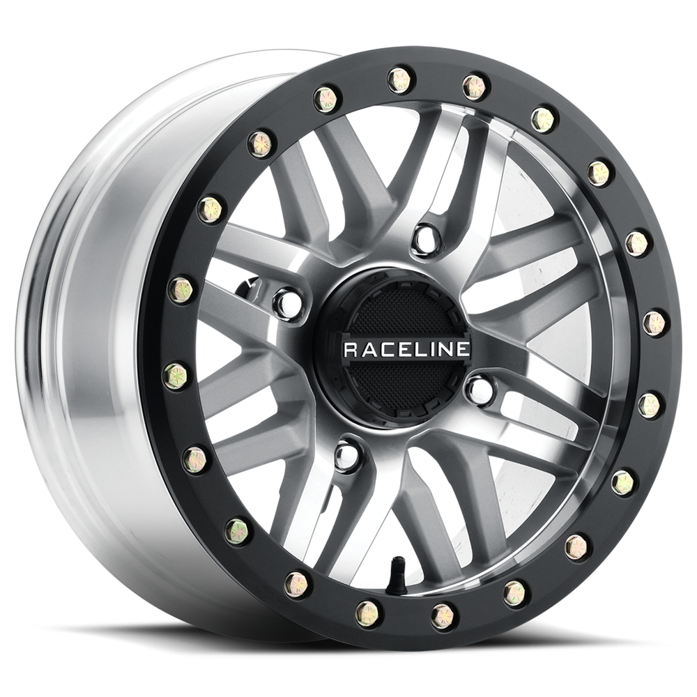 Raceline A91MA Ryno Beadlock UTV Machined Wheel 14x7 4x137 +10mm (A91MA-47037+10)