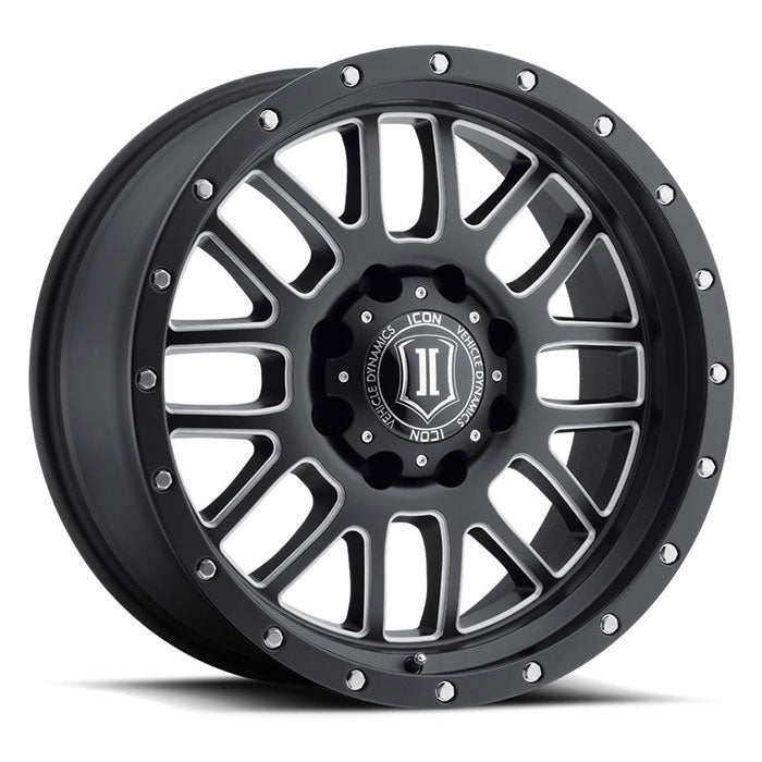 Icon Alloys Alpha Satin Black Wheel 17 X 8.5 / 6 X 5.5 / 0MM / 4.75" BS (1217858347SB)