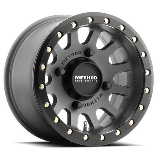 Method Race Wheels MR401 UTV Beadlock Titanium 15x7 5x4.5 +38mm (MR40157012852B)