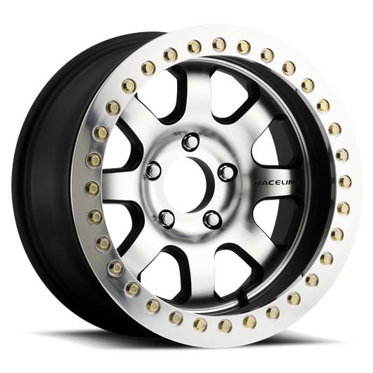 Raceline RT260 Avenger Beadlock Black Machined Face Wheel 17x8.5 6x5.5 -32mm/3.5"BS (RT260-78560-32)