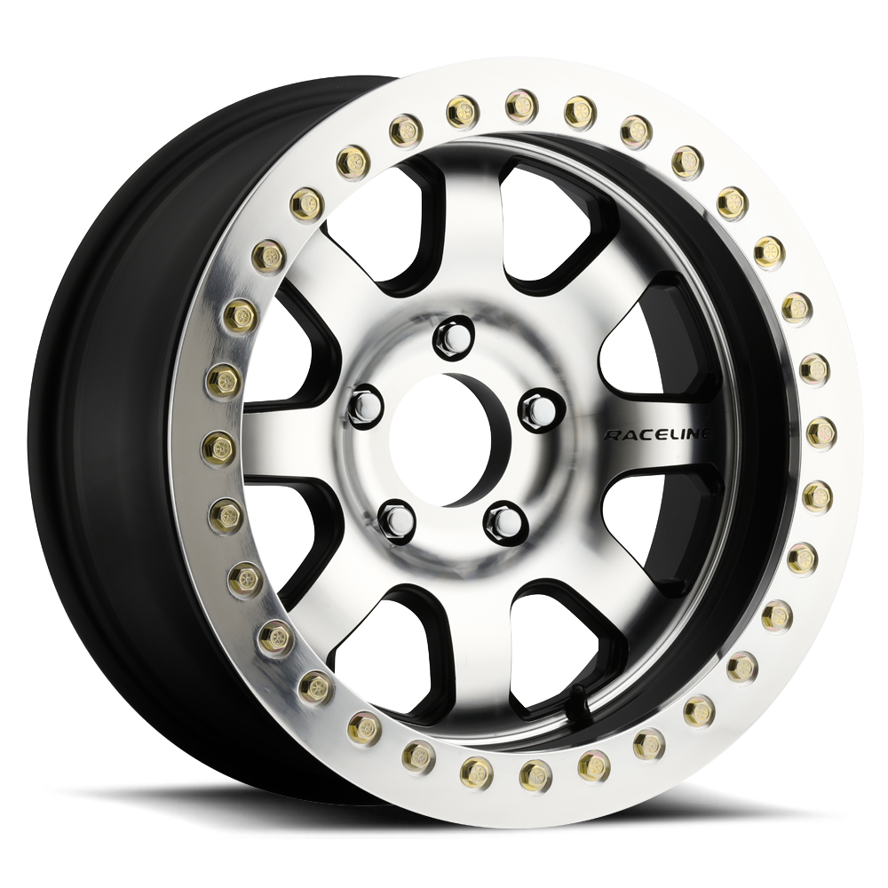 Raceline RT260 Avenger Beadlock Black Machined Face Wheel 17x8.5 5x4.5 -32mm/3.5"BS (RT260-78512-32)