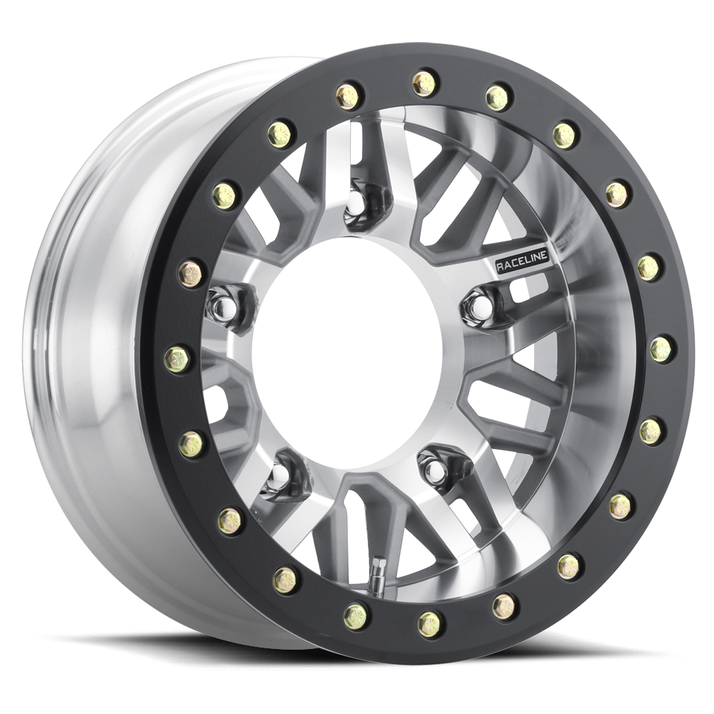 Raceline RT291M Ryno Beadlock Machined Wheel 15x5.5 5x205 -5mm/2.88"BS (RT291M-55520-05)