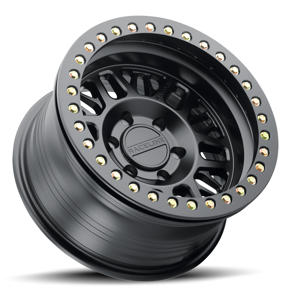 Raceline RT951B Ryno Cast Beadlock Black Wheel 17x9 6x5.5 -12mm/4.5"BS (RT951B-79060-12)
