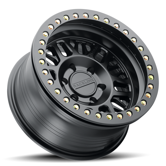 Raceline RT951B Ryno Cast Beadlock Black Wheel 17x9 6x5.5 -12mm/4.5"BS (RT951B-79060-12)